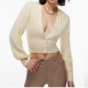 Aritzia Plunge Front Cardigan